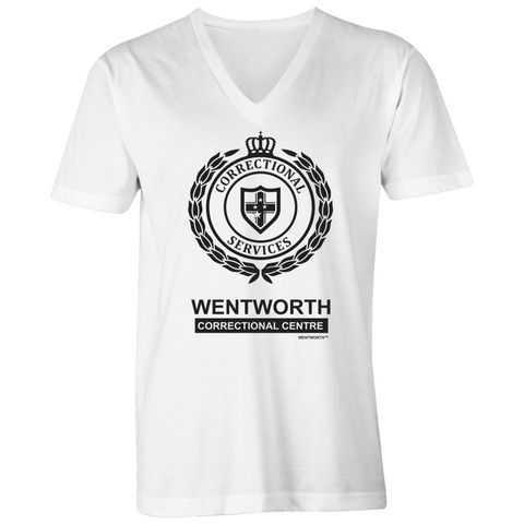 WENTWORTH - Mens V-Neck Tee- Logo Lockup